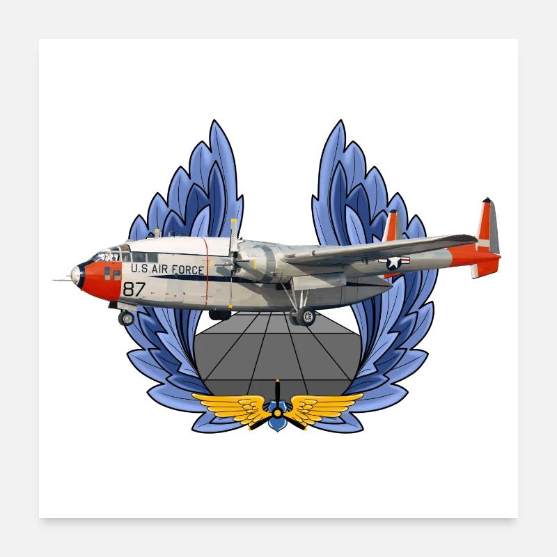 C-119 Flying Boxcar Poster 24" x 24" (60x60 cm)