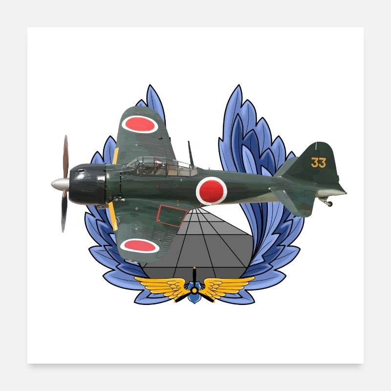 A6M Zéro Poster 60 x 60 cm