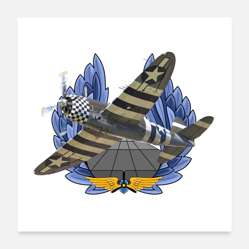 P-47 Thunderbolt Poster 60 x 60 cm