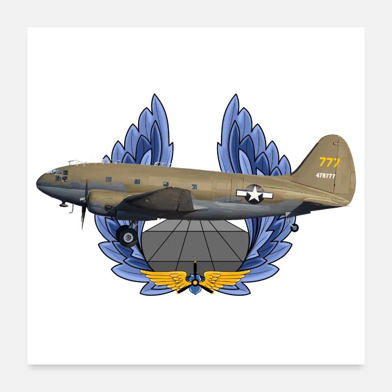 C-46 Commando Poster 60 x 60 cm