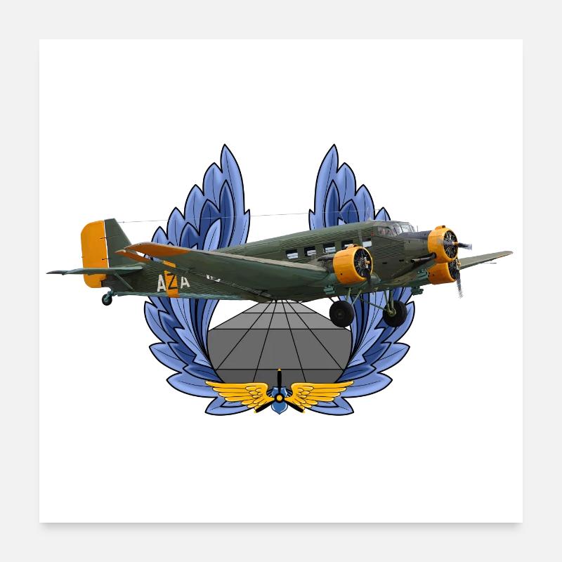 Ju-52 Poster 60 x 60 cm