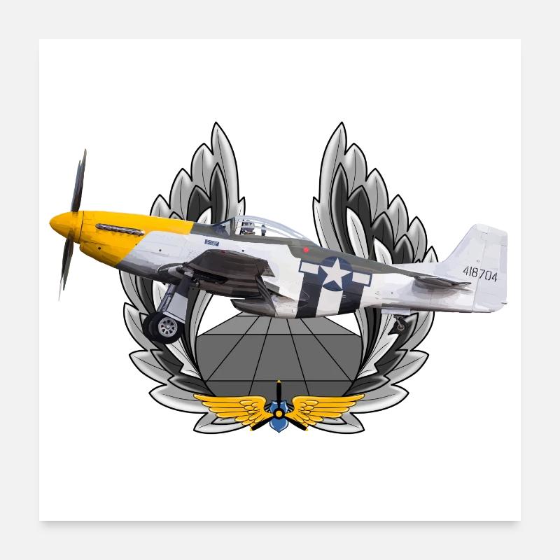 P-51 Poster 60 x 60 cm