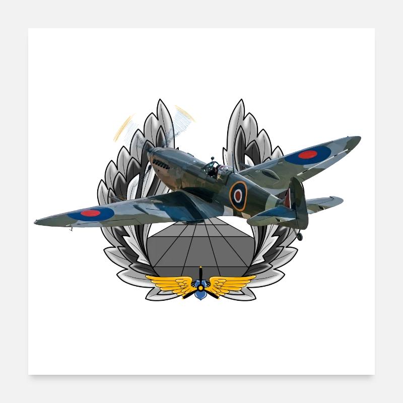 Spitfire Poster 60x60 cm