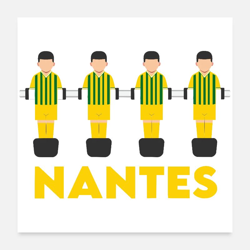 Nantes - Poster 60 x 60 cm - blanc