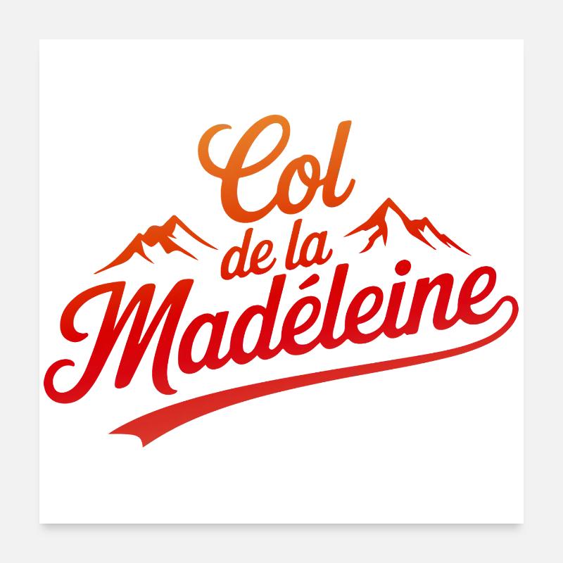 Col de la Madeleine Elegant Climb Art Poster 24" x 24" (60x60 cm)