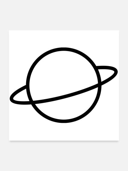 Planète - Poster 60 x 60 cm - blanc - Devant