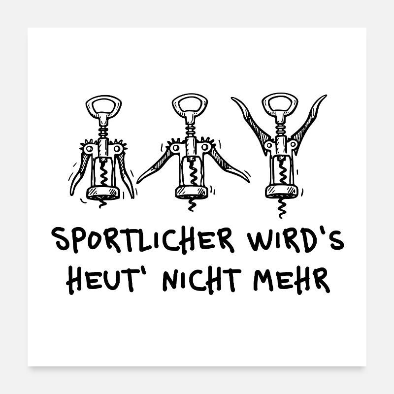 Ça ne peut pas être plus sportif – Drôle de biche Poster 60 x 60 cm