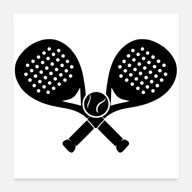 Padel_raquette_croises Poster 60x60 cm