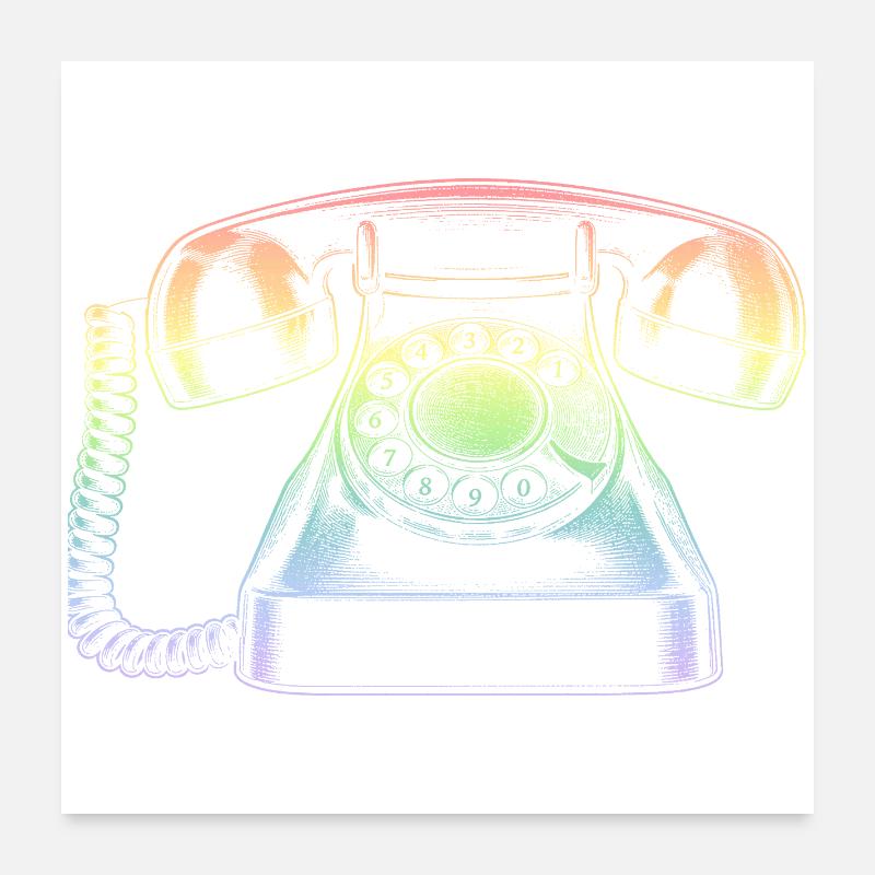 téléphone Poster 60 x 60 cm