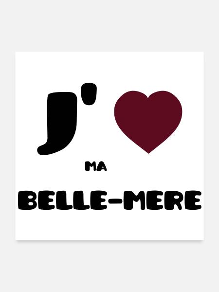 Ich liebe meine Mutter (V) - Poster 60x60 cm - Weiß - Vorne