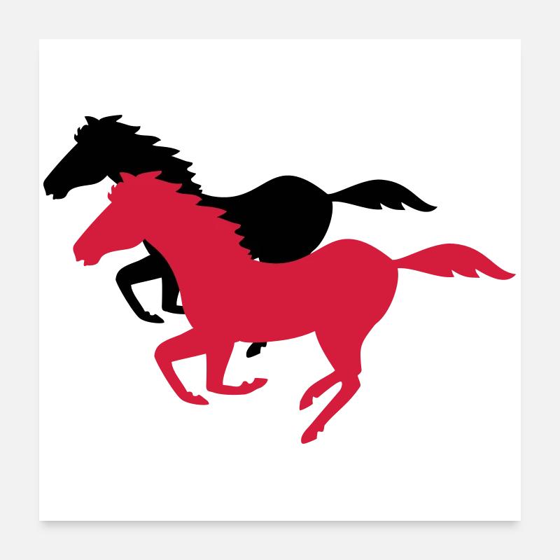 horse Poster 24" x 24" (60x60 cm)