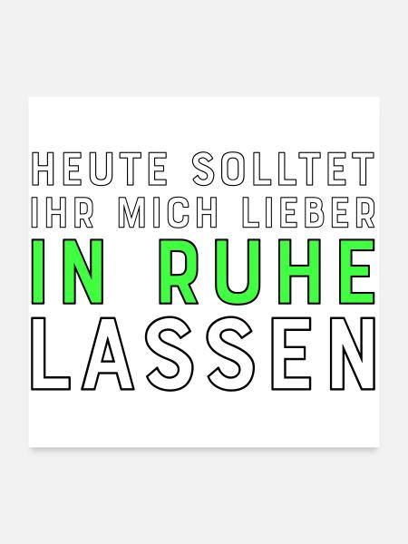Lustige Sprüche für Kollegen - Poster 60x60 cm - Weiß - Vorne