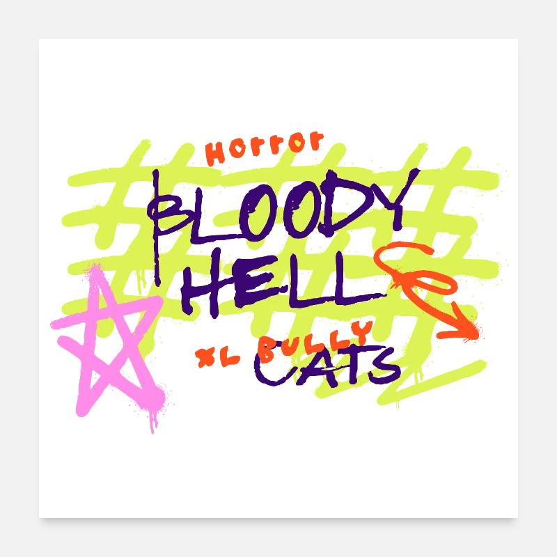 XL Chats Intimidateurs Poster 60 x 60 cm