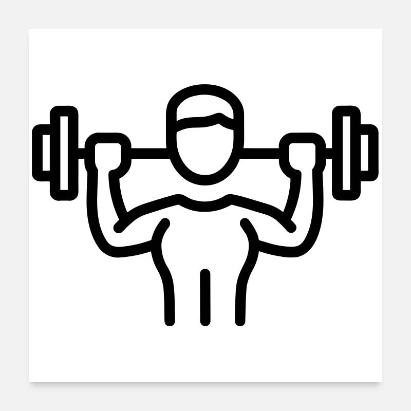musculation Poster 60 x 60 cm