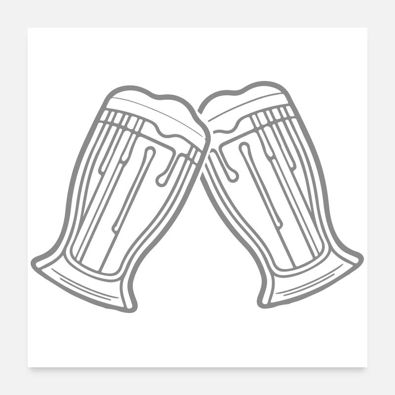 bier Poster 60x60 cm