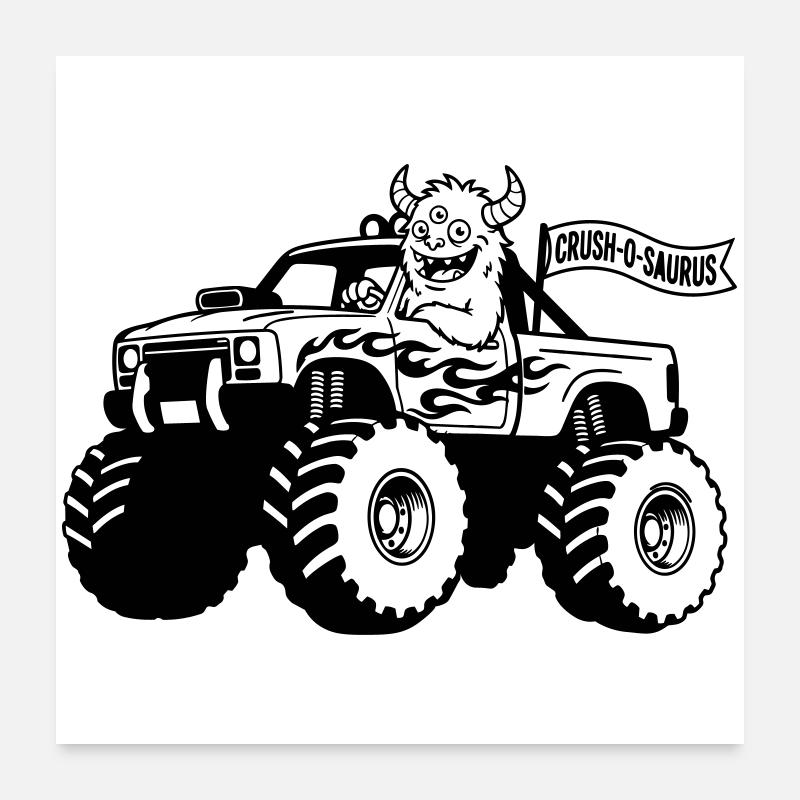 Monstertruck-Monster Poster 60x60 cm