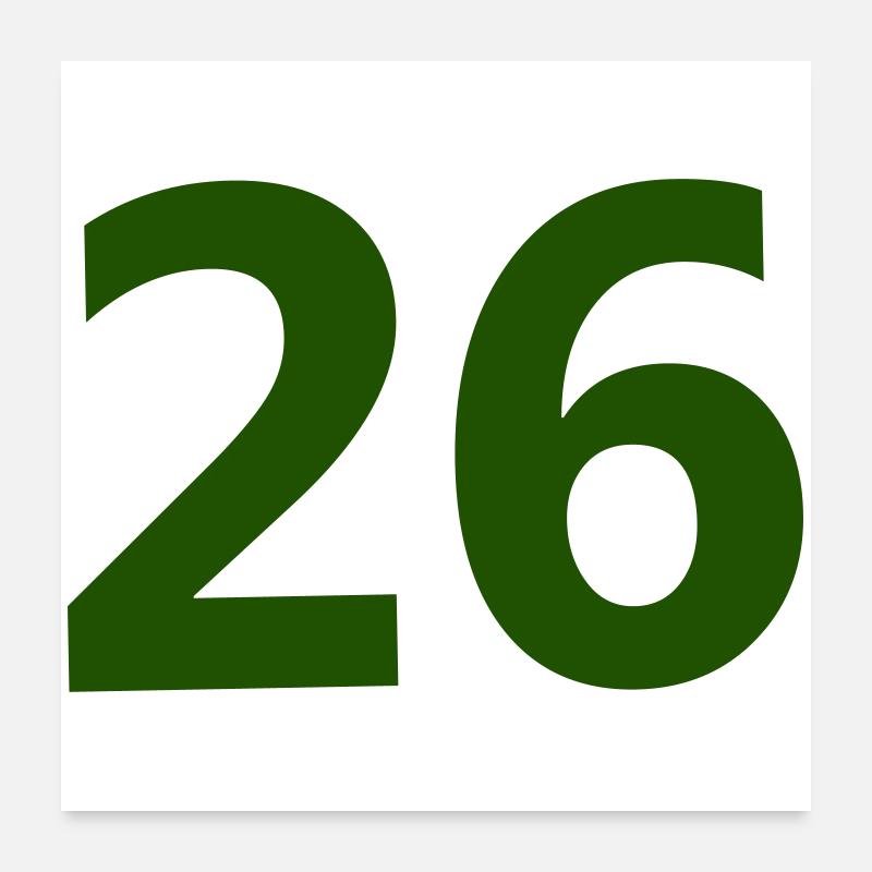 Number 26 Poster 24" x 24" (60x60 cm)