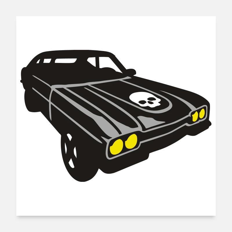 666 ride - Poster 60 x 60 cm - blanc