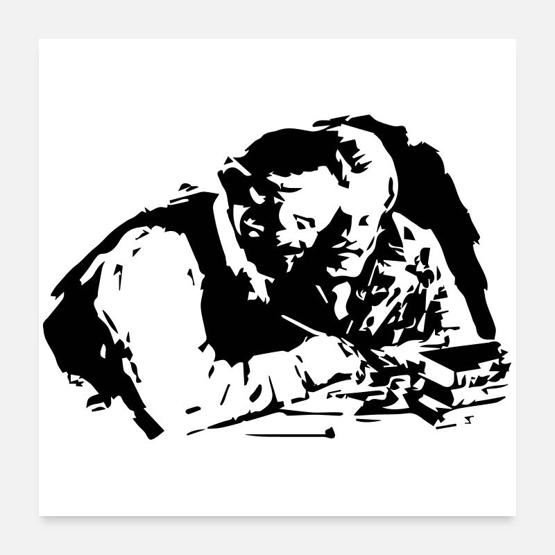 Marx Engels Poster 60x60 cm