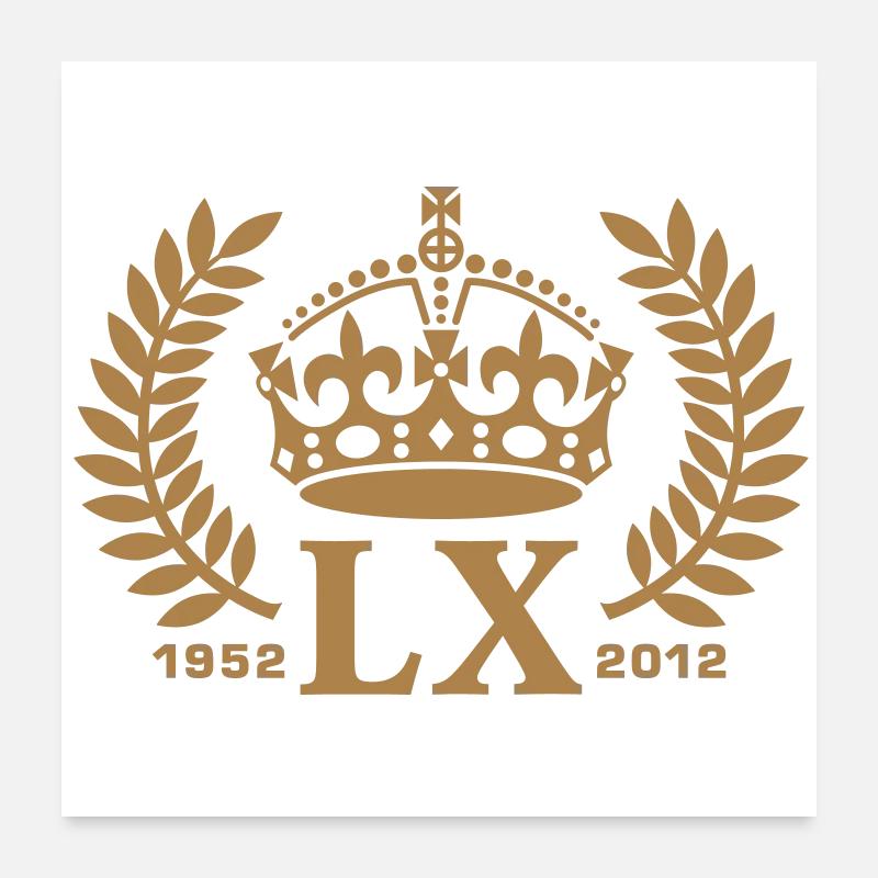 Queens Diamond Jubilee LX Crown © Poster 24" x 24" (60x60 cm)