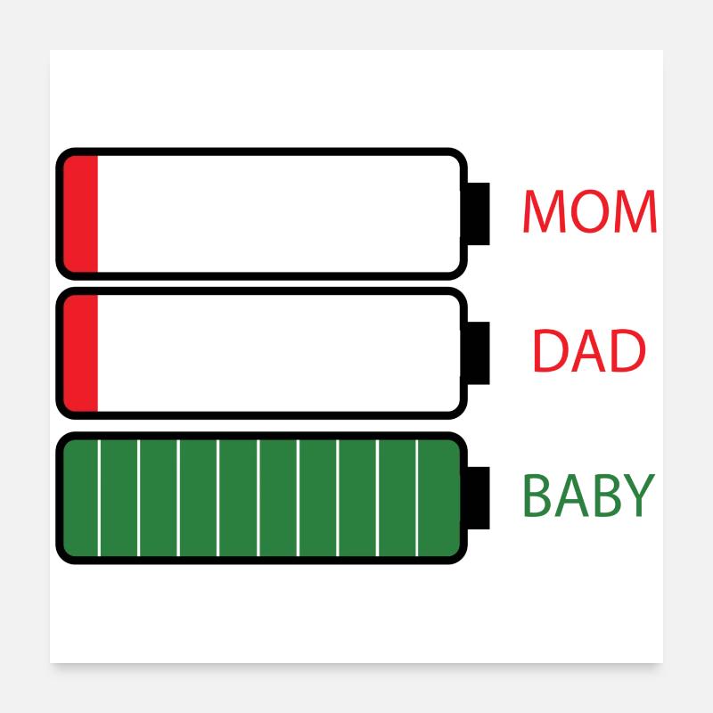 Energie parent Poster 60 x 60 cm