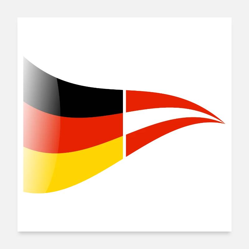 German-Austrian flag Poster 24" x 24" (60x60 cm)