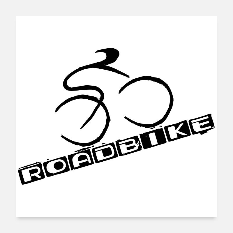 Cycling - Poster 60x60 cm - Weiß