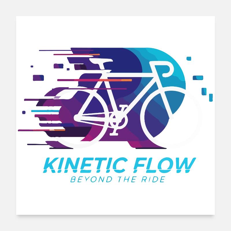 Kinetic Flow Bicycle Burst Poster 24" x 24" (60x60 cm)