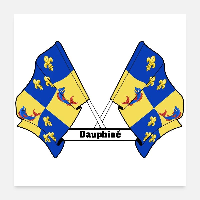 Dauphiné-Text Poster 60x60 cm
