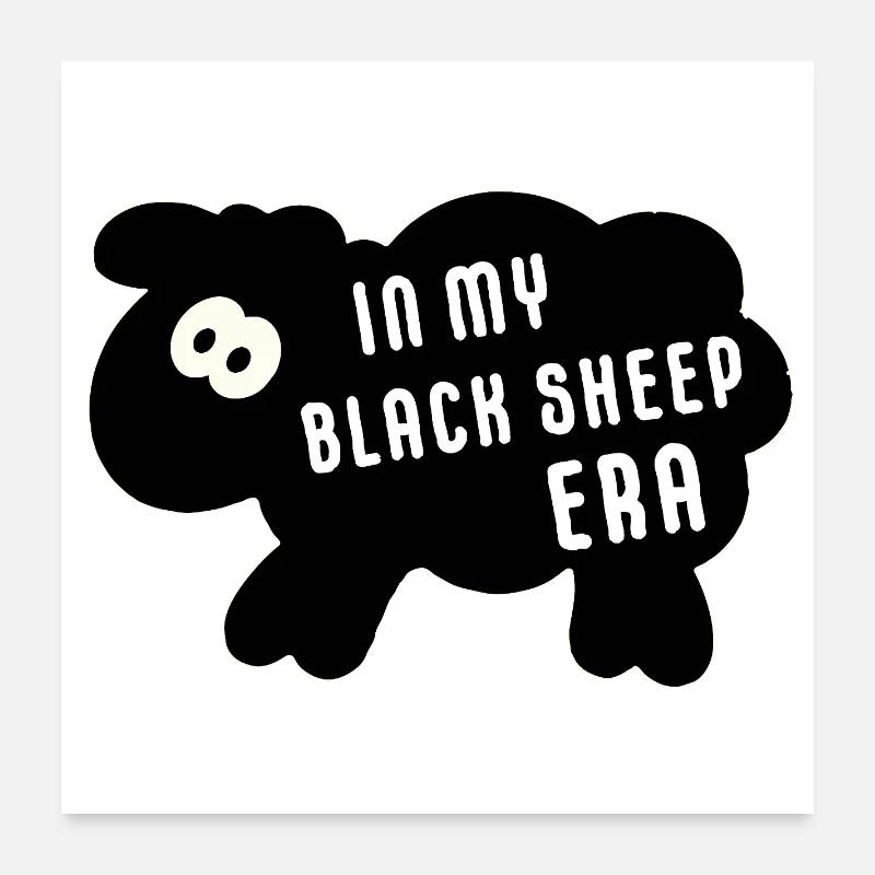 À mon époque de Black Sheep – Diction minimaliste Poster 60 x 60 cm