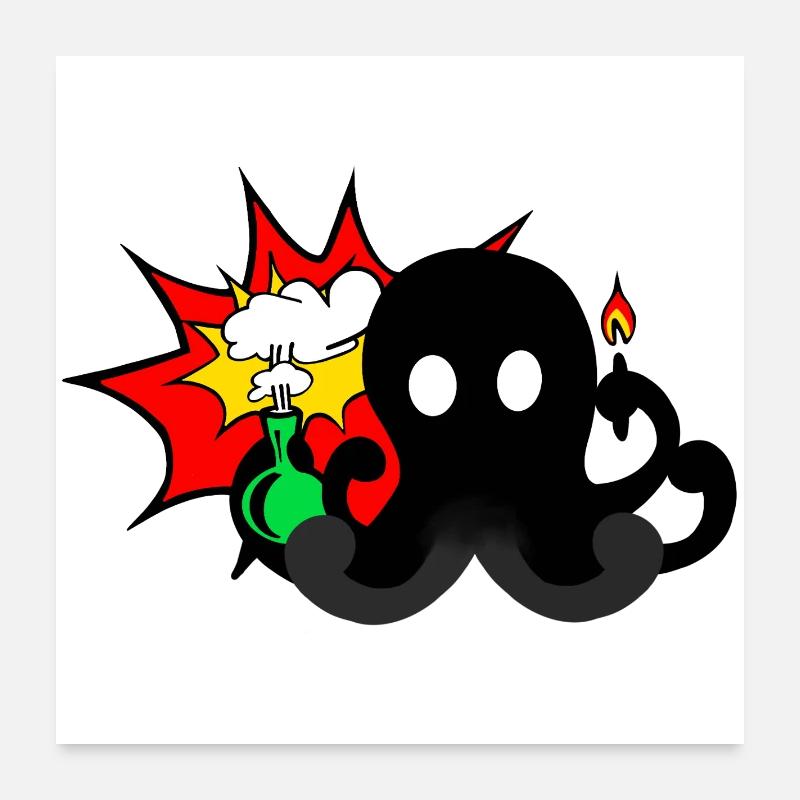 Wissenschafts-Explosion  Poster 60x60 cm