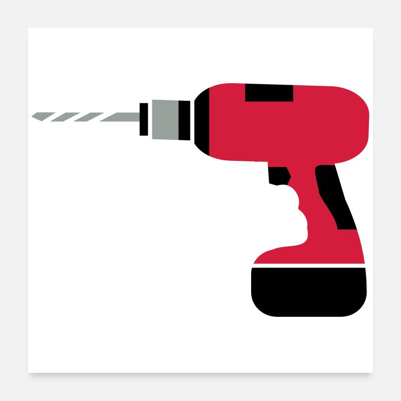 Une perceuse sans fil Poster 60 x 60 cm