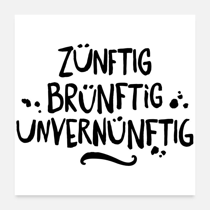 party spruch Poster 60x60 cm