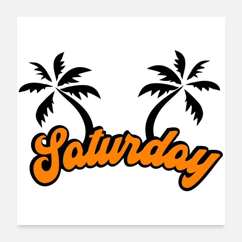 Samedi Le design du week-end Poster 60 x 60 cm