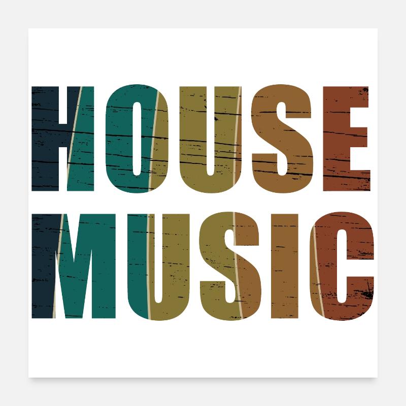House - Poster 60x60 cm - Weiß