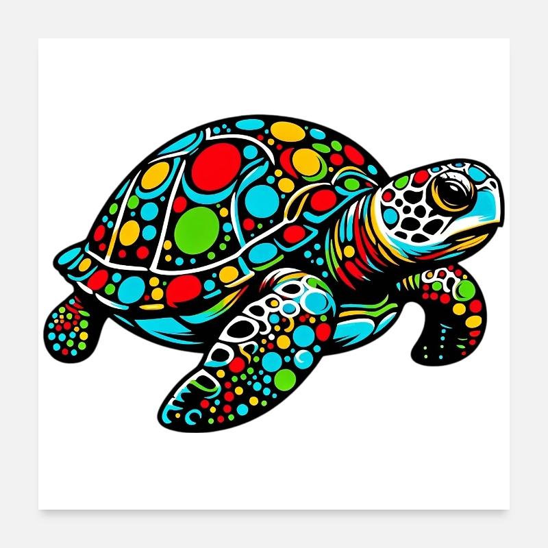 Tortue Poster 60 x 60 cm