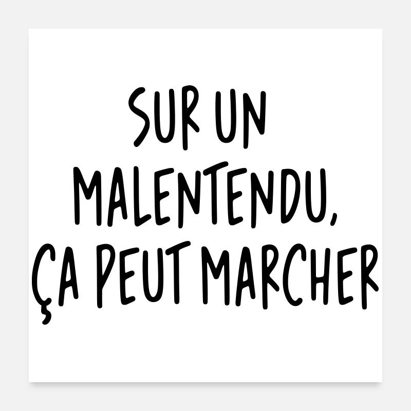 Michel Blanc - Les Bronzés - Sur un malentendu Poster 60 x 60 cm