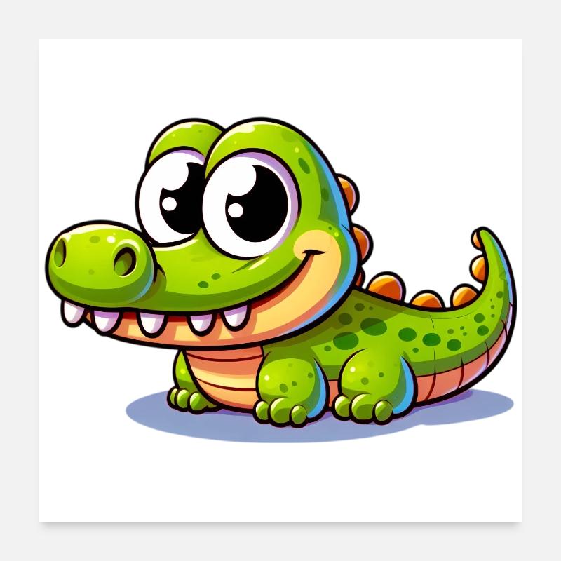 Alligator Crocodile Poster 60 x 60 cm
