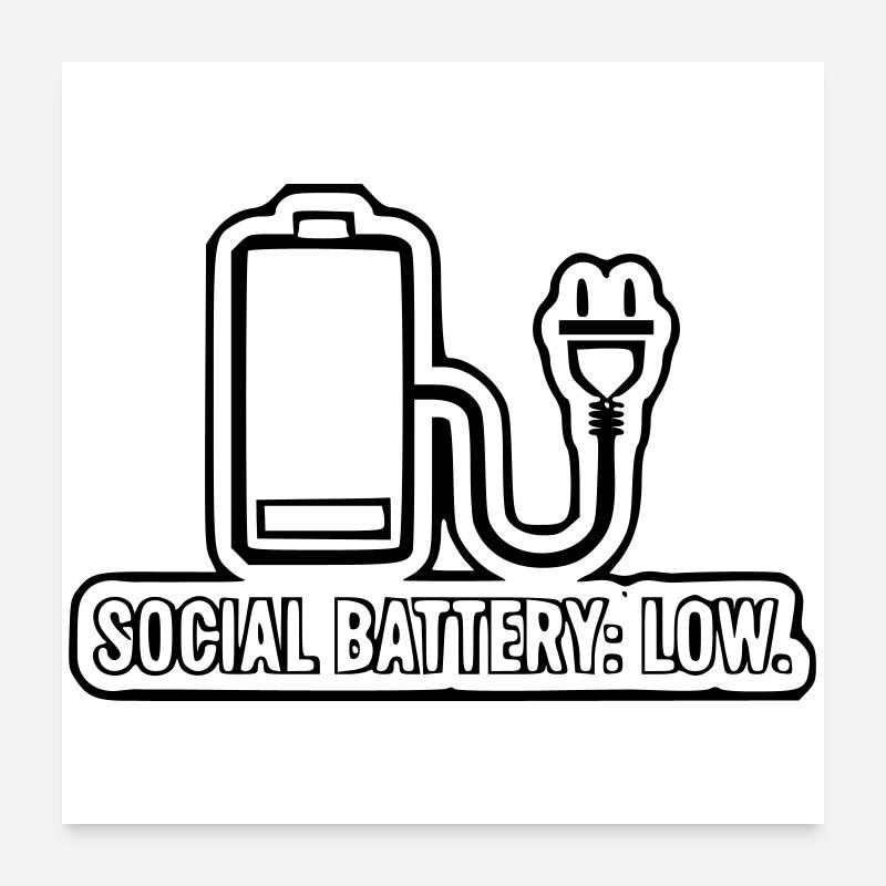 Social Batterie: Low Poster 60x60 cm
