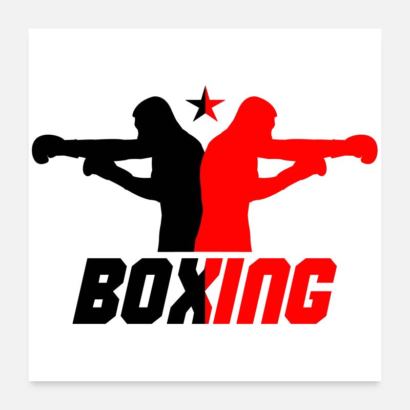 boxeur Poster 60 x 60 cm