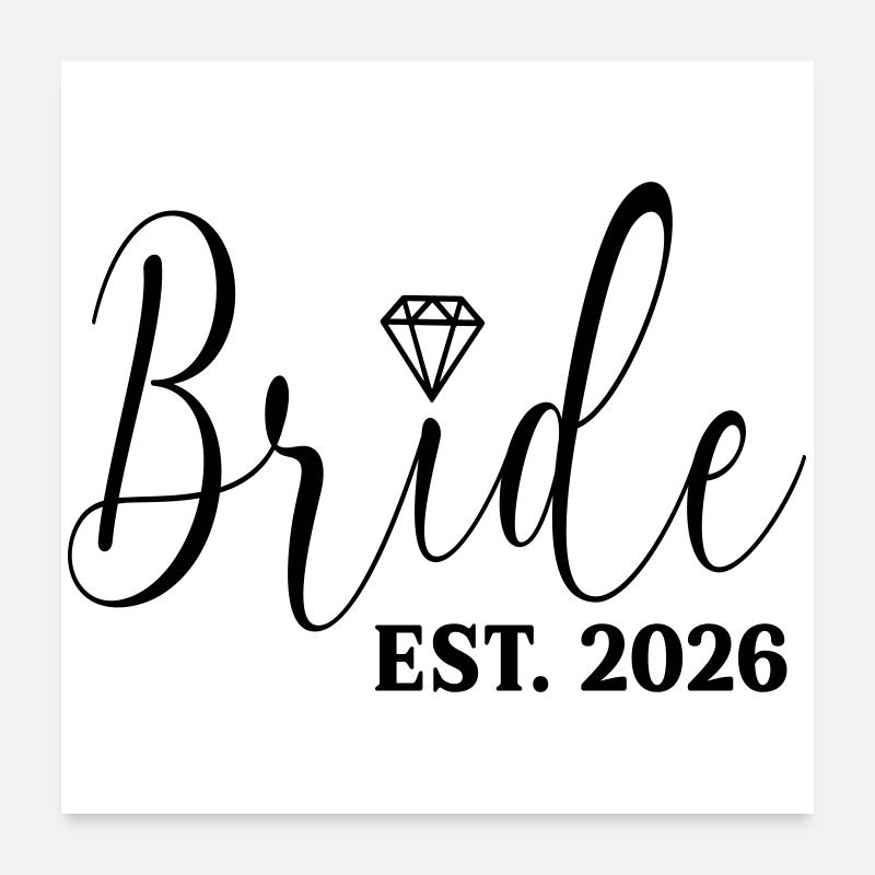 Mariage de mariée 2026 Poster 60 x 60 cm