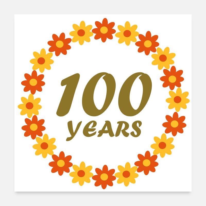 100 ans Poster 60 x 60 cm