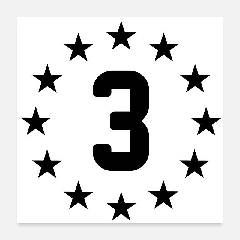 3 years Poster 24" x 24" (60x60 cm)
