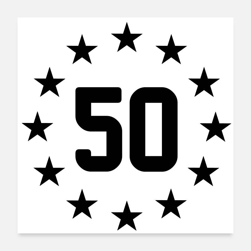 50 ans Poster 60 x 60 cm