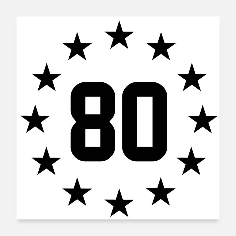 80 years Poster 24" x 24" (60x60 cm)