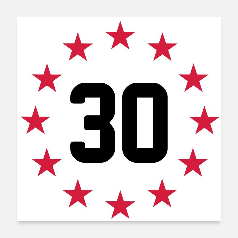 30 ans Poster 60 x 60 cm