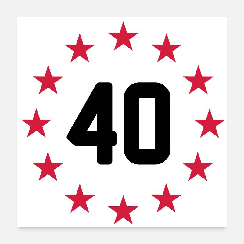 40 years Poster 24" x 24" (60x60 cm)