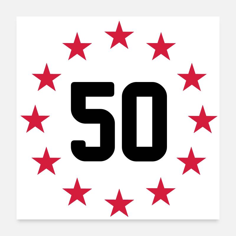 50 ans Poster 60 x 60 cm