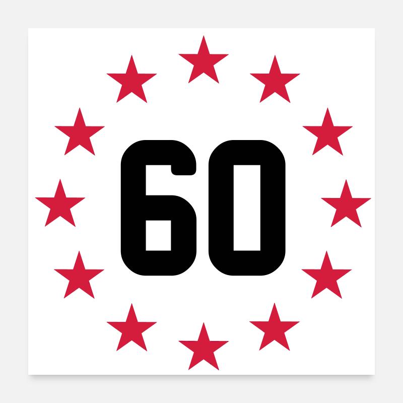 60 ans Poster 60 x 60 cm