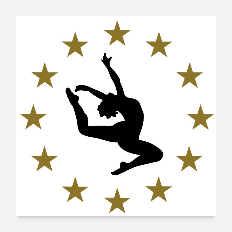 Danseur & Étoiles Poster 60 x 60 cm